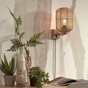 GOOD & MOJO Tanami wandlamp, 18x25cm, naturel