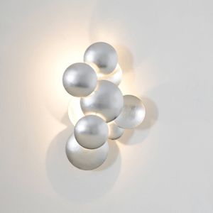 Holländer LED wandlamp Bolladaria, 3-lamps, zilver