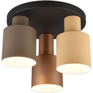 Trio Lighting Plafondlamp Agudo, meerkleurig, 3-lamps rondel