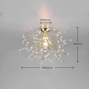 Reality - LED Plafondlamp - Plafondverlichting - E27 Fitting - 1-lichts - Rond - Goud - Aluminium