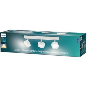Philips Bracia LED plafondspot 3-lamps, wit