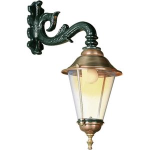 K.S. Verlichting Hoorn - Buitenwandlamp, fitting onderaan, groen