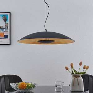 Lindby Narisara hanglamp zwart-goud 1-lamp 80 cm