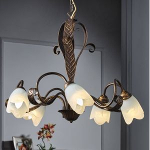 ONLI Sonia hanglamp, 5-lamps, brons