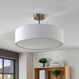 Lindby - plafondlamp - 3 lichts - stof, metaal - H: 30 cm - E27 - wit