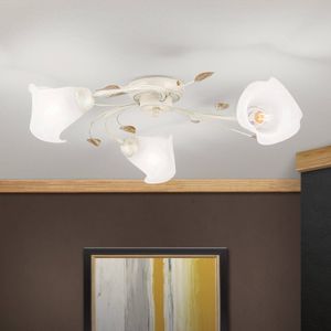 ORION Plafondlamp Sisi, 3-lamps, ivoor-goud