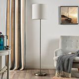 Lindby Parsa - vloerlamp met textiele kap in wit