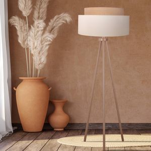 Duolla Vloerlamp Boho, driebeen ecru/jute hoogte 145 cm