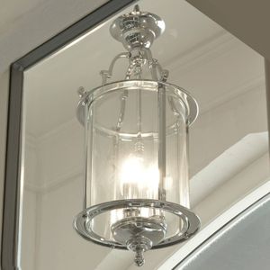Searchlight Hanglamp Bevelled Lantern, glas, chroom