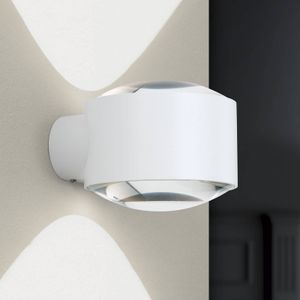 ORION Tatra LED buitenwandlamp, wit, Ø 10,2 cm, aluminium, omhoog/omlaag