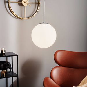 ALDEX Hanglamp Bosso, 1-lamp, wit/chroom 30cm