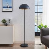 Lindby - vloerlamp - 2 lichts - metaal - H: 155 cm - E27 - zwart, goud