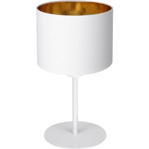 Luminex Tafellamp Soho, cilindervormig hoogte 34cm wit/goud