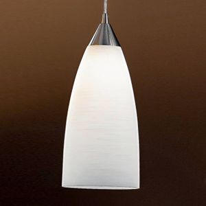 ORION Hanglamp Madina van glas, Ø 15 cm, wit