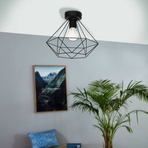 EGLO Kooi-plafondlamp Tarbes 1-lamp Ø 32,5cm zwart