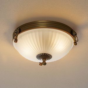ORION - Rocca - Plafondlamp - Brons - Glas - Diameter 31cm
