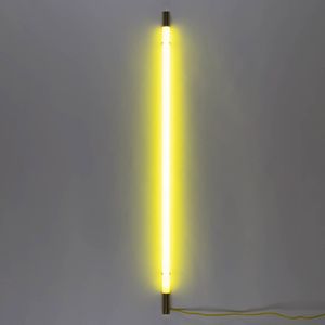 SELETTI LED wandlamp Linea goud, geel