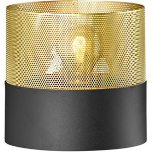 HELL Tafellamp Mesh E27, hoogte 18 cm, zwart/goud