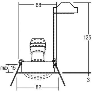 BRUMBERG inbouwspot Tirrel-R, GU10 fitting, mat zwart