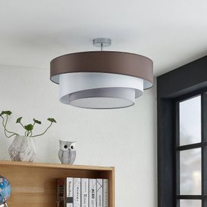 ELC Manasa plafondlamp, grijsbruin/wit/grijs