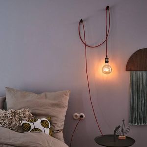 Paulmann Neordic Eldar hanglamp met stekker rood