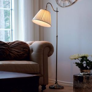 Markslöjd - Charleston - Vloerlamp - Antiek Messing - Beige - Verstelbaar