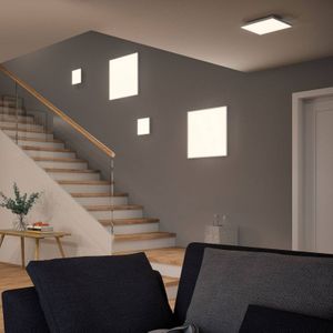 Paulmann LED-paneel Velora, wit / opaal, Woon-/ Eetkamer, metaal, Modern, LED plafondlamp
