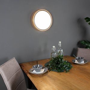 Eco-Light Solstar LED plafondlamp met houtdecor Ø 30,7 cm
