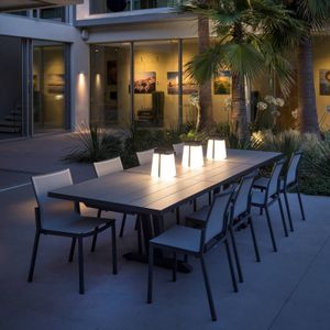 Les Jardins LED solarlantaarn Bump 300 draagbaar, grijs