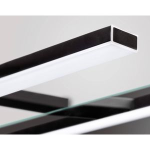 Ebir Esther 2 LED spiegellamp, mat zwart, 28 cm