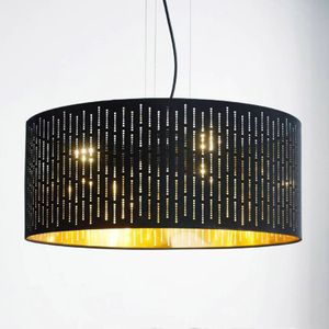 EGLO Hanglamp Varillas in zwart/goud, 53 cm