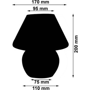 Busch Tafellamp glas, wit Ø 17 cm