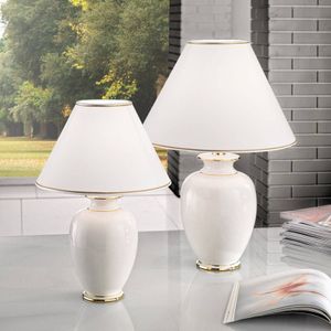 Austrolux - Giardino Avorio - Tafellamp - Wit - Keramiek - 30 cm