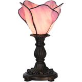 Clayre&Eef Tafellamp 5LL-6099 in roze, Tiffany stijl