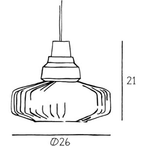 DESIGN BY US Hanglamp New Wave Optic, roze