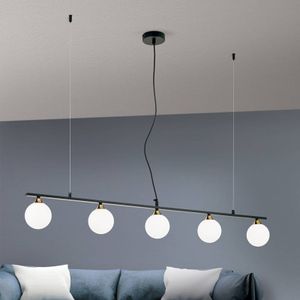 ORION Hanglamp Snowwhite, 5-lamps, zwart
