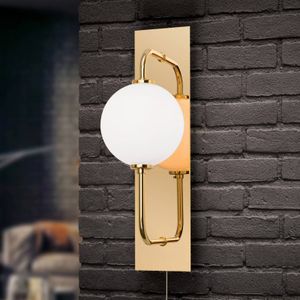 ORION LED wandlamp Pipes in glanzend goud