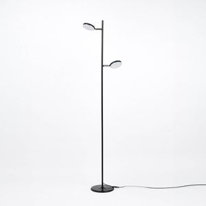 Aluminor Declic LED vloerlamp 2-lamps zwart