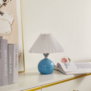 Lindby tafellamp Kerimi, keramiek, blauw