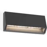 FARO BARCELONA LED-wandlamp buiten Must, alu / grijs / zink, Kunststof, Modern, LED wandlamp buiten