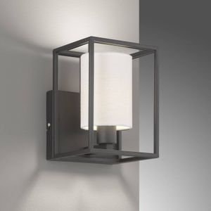 FISCHER & HONSEL Wandlamp Gilli met stoffen kap wit