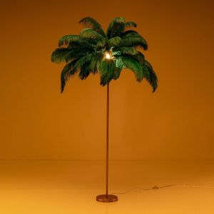 KARE Feather Palm vloerlamp met veren, groen