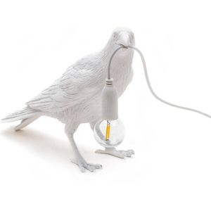 SELETTI LED decoratie-terraslamp Bird Lamp, wachtend, wit