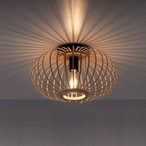 JUST LIGHT. Racoon plafondlamp gemaakt van hout, dunne stutten, Ø 40cm