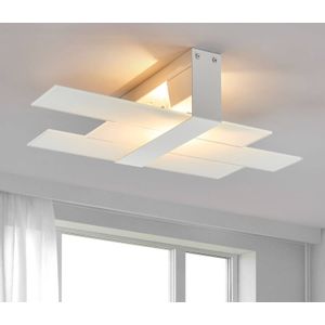 Linea Light Plafondlamp TRIAD, dimbaar, wit / opaal, Hal, metaal, Modern, plafondlamp