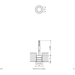 EVN LD2102 inbouwlamp 12V IP68 Ø1,8cm 0,2W 830