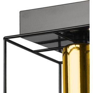 Euluna Mika plafondlamp zwart/goud 1-lamp