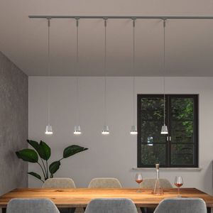 Paulmann - URail - Hanglamp - Chroom Mat - GU10 Dimbaar - Modern