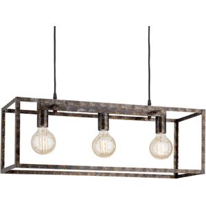 ORION Hanglamp Cage in roest-optiek 3 lamps