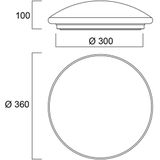 Sylvania Start Surface LED plafondlamp, Ø 36 cm